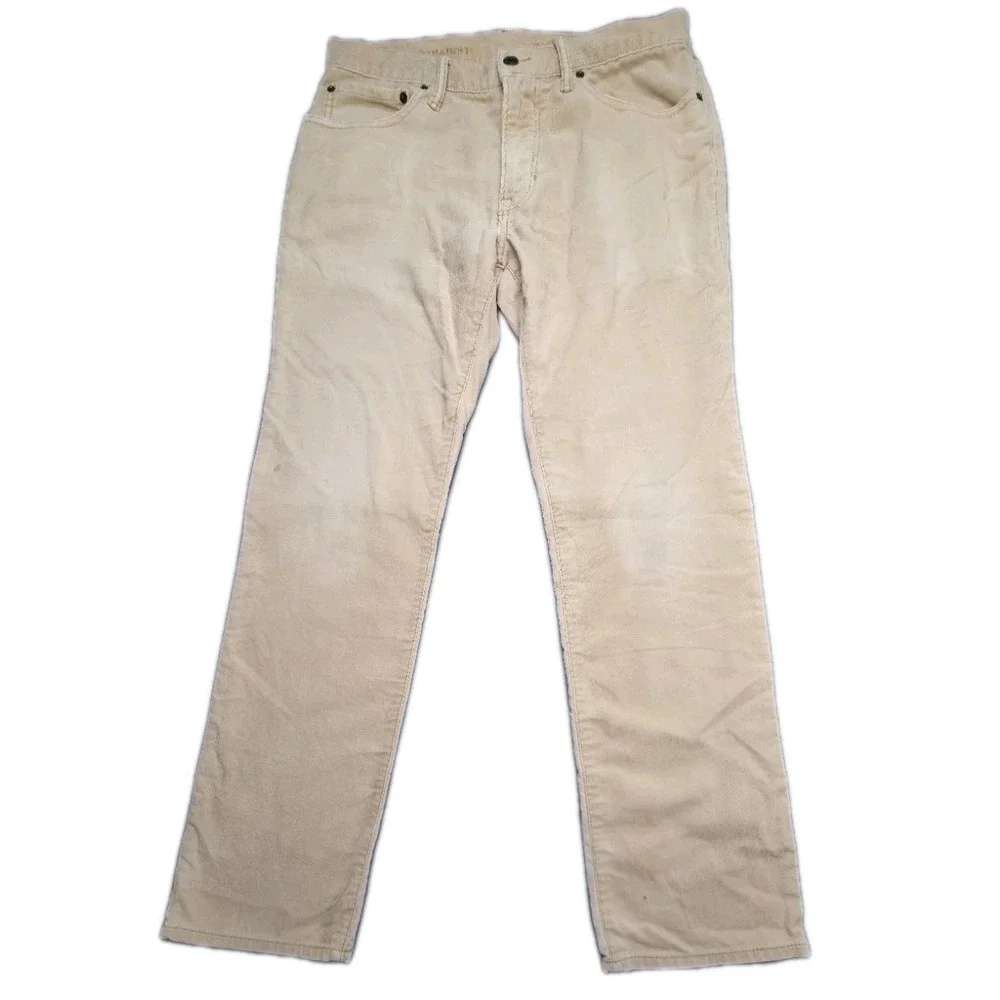 GAP 1969 Jeans Mens 31x 30 Tan Beige Pants Straight Fit Straight Faded Denim